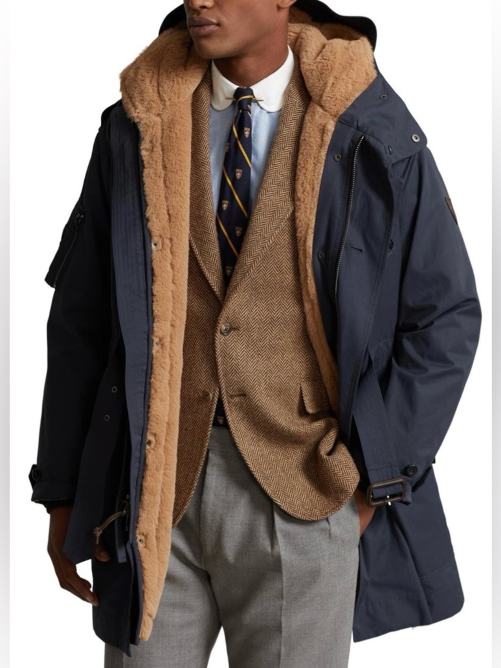 Polo Ralph Lauren Water Repellent 3-in-1 Parka In Carbon Blue NWT Small